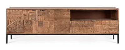 Szafka RTV drewniana KINDIA 2D-1DR 180 - mango