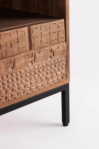 Szafka RTV drewniana KINDIA 2D-1DR 180 - mango