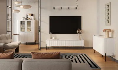 Komoda 3-drzwiowa ARIA 150 cm - biały mat