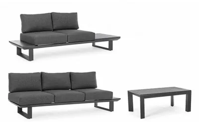 Zestaw mebli ogrodowych KONNOR CHARCOAL