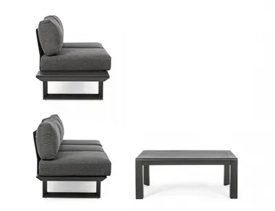 Zestaw mebli ogrodowych KONNOR CHARCOAL