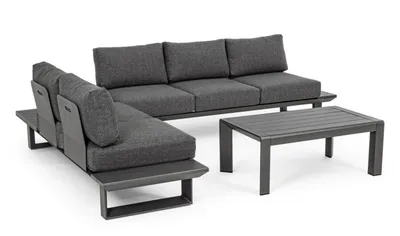 Zestaw mebli ogrodowych KONNOR CHARCOAL
