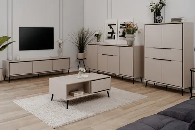 Szafka RTV 3-drzwiowa ARONA - capuccino