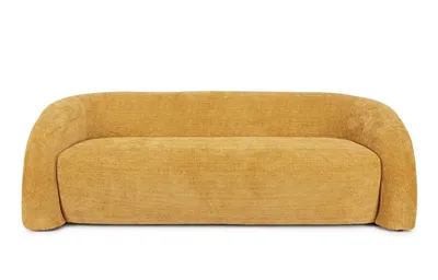 Sofa 3-osobowa CLEMENCE MUSTARD - żółty