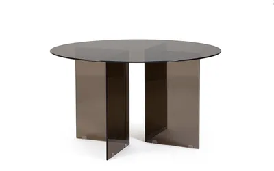 Stół okrągły szklany IRIDE AMBER 130 cm