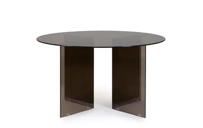 Stół okrągły szklany IRIDE AMBER 130 cm