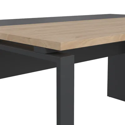 Biurko z przedłużeniem SIGN 150 cm - jackson hickory/szary mat