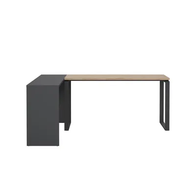 Biurko z przedłużeniem SIGN 150 cm - jackson hickory/szary mat