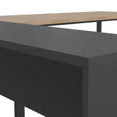 Biurko z przedłużeniem SIGN 150 cm - jackson hickory/szary mat