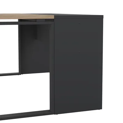Biurko z przedłużeniem SIGN 150 cm - jackson hickory/szary mat