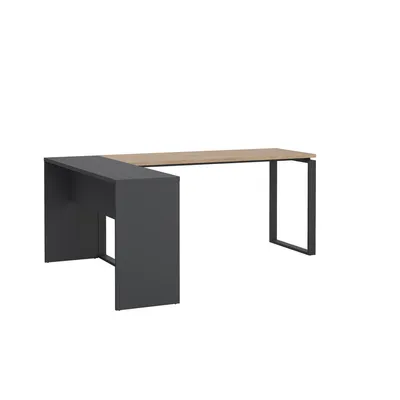 Biurko z przedłużeniem SIGN 150 cm - jackson hickory/szary mat