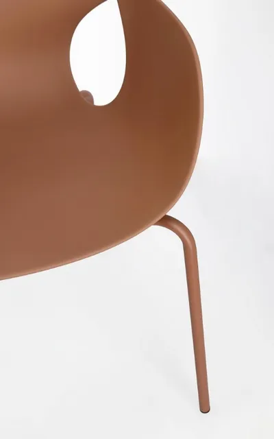 Krzesło z tworzywa LENNOX CARAMEL - brązowy