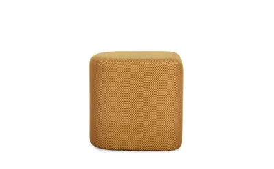 Pufa tapicerowana DARYA MUSTARD - żółty