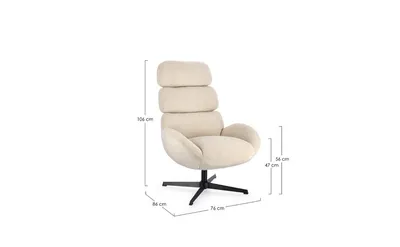 Fotel obrotowy VIOLANTE PEARL - perłowy