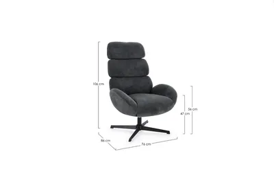 Fotel obrotowy VIOLANTE BLACK - czarny