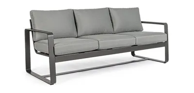 Sofa ogrodowa 3-osobowa MERRIGAN - grafitowy