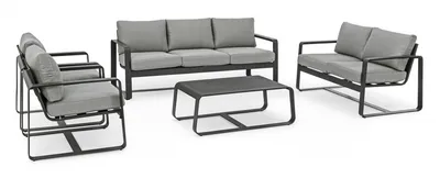 Sofa ogrodowa 3-osobowa MERRIGAN - grafitowy