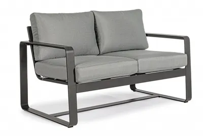 Sofa ogrodowa 2-osobowa MERRIGAN - grafitowy