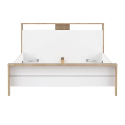 Łóżko NEXT 140x200 - biały połysk/jackson hickory