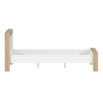 Łóżko NEXT 160x200 - biały połysk/jackson hickory