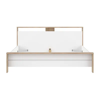 Łóżko NEXT 180x200 - biały połysk/jackson hickory