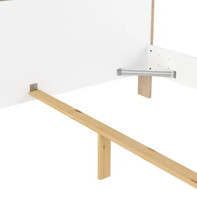 Łóżko NEXT 180x200 - biały połysk/jackson hickory