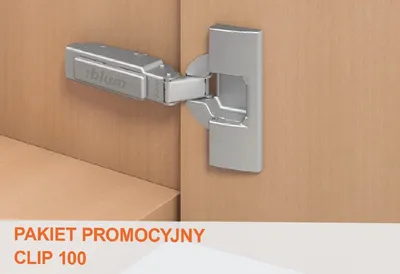 250kpl Zawiasów CLIP 100° 71M2550 +Prowadnik 173L6100 + Detektor