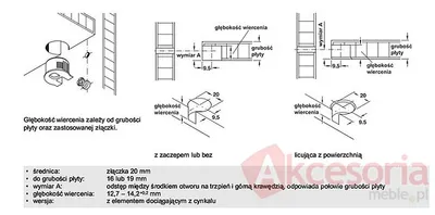 Montaż Trzpień łączący RAFIX S20 - stal surowa / otwór 5 mm / gwint 11 mm