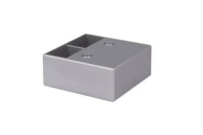 Nóżka kwadratowa 6435 - chrom mat lakier / wys. 2.5 cm
