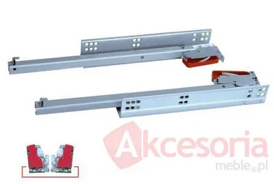 Prowadnica kryta z hamulcem PD  dł.35cm Wysuw 100% Gamet
