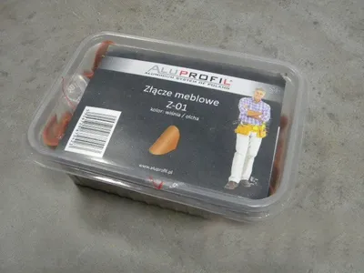 Złącze meblowe zamykane pojedyncze Z-02 - wiśnia / 80 szt.