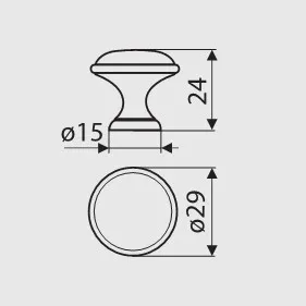 Gałka GP19 - nikiel patynowany, porcelana mleczna z kwiatem / fi 29 mm