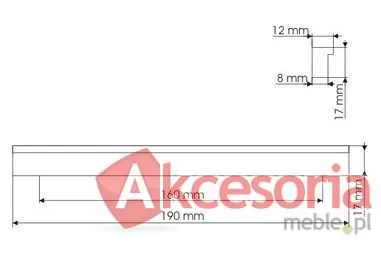 Uchwyt Aluminiowy UA02 320 mm Aluminium Naturalne