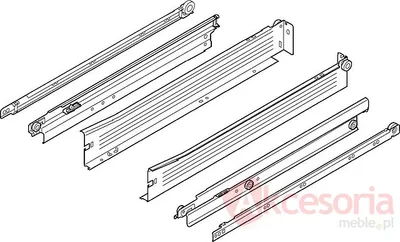 Szuflada METABOX 330N H=54mm Wysuw100% Kremowa dł.55cm Blu