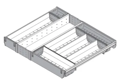 Wkład na sztućce ORGA-LINE do Tandembox - inox / 60x45 cm