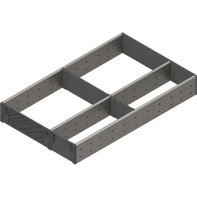 Wkład na sztućce robocze ORGA-LINE do Tandembox Space Corner - inox / 29.1x50 cm 