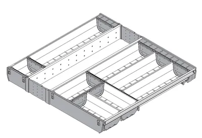 Wkład na sztućce ORGA-LINE do Tandembox - inox / 60x50 cm
