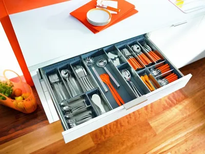 Wkład na sztućce ORGA-LINE do Tandembox - inox / 80x50 cm 