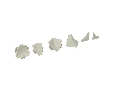 Zestaw kształtek do listwy COMPACT-LINE - aluminium / 12 szt. 