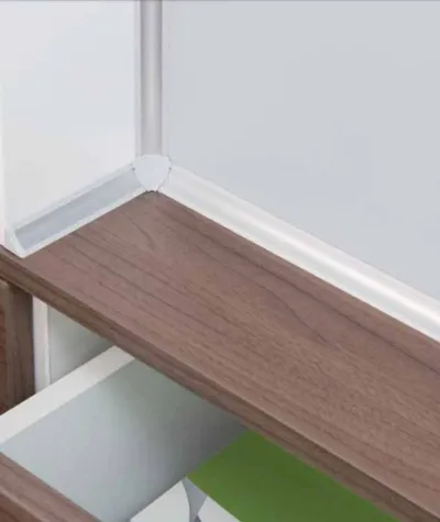 Zestaw kształtek do listwy COMPACT-LINE - aluminium / 12 szt. 