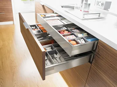 Wkład na sztućce robocze ORGA-LINE do Tandembox - inox / 90x45 cm