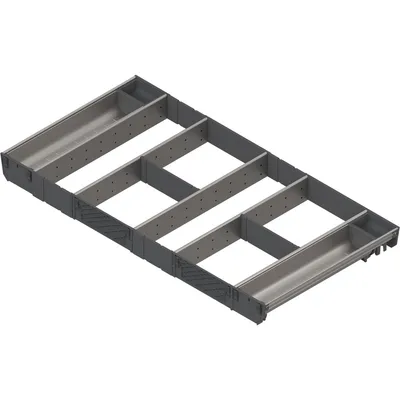 Wkład na sztućce robocze ORGA-LINE do Tandembox - inox / 90x45 cm