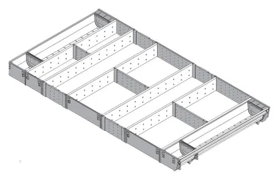 Wkład uniwersalny ORGA-LINE do Tandembox - inox / 100x50 cm 