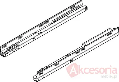 Tandembox PROWADNICE 578 Dł.30cm Wysuw 100% 30kg Hamulec
