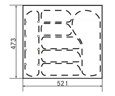 FUTURA Wkład Do Szuflad 60L 440-490mm x 500-540mm Srebrny