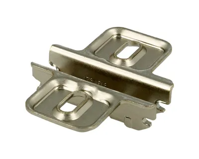 Prowadnik krzyżakowy do zawiasu CLIP - nikiel / dyst. 3 mm / wys. 11.5 mm / regul. wysokości / Spax