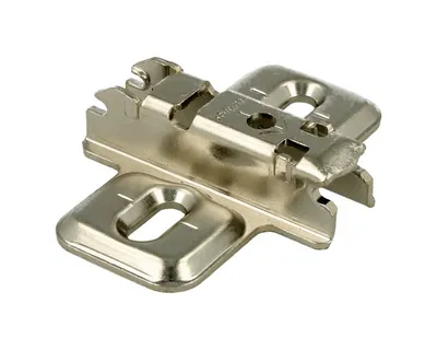Prowadnik krzyżakowy do zawiasu CLIP - nikiel / dyst. 3 mm / wys. 11.5 mm / regul. wysokości / Spax