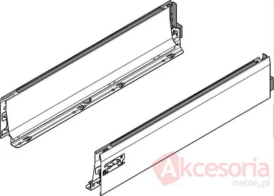 Tandembox INTIVO Boki Do Wys.L=198mm dł.45cm INOX
