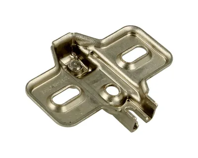 Prowadnik krzyżakowy do zawiasu MODUL - nikiel / dyst. 0 mm / wys. 8.3 mm / regul. wysokości / Spax