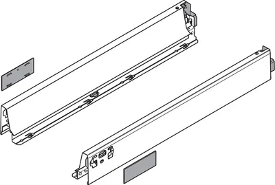 Boki TANDEMBOX ANTARO / wys. N=68 mm / dł. 50 cm / biały